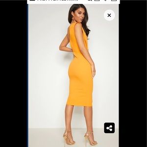 Pretty Little Things Yellow Shoulder Mini Dress